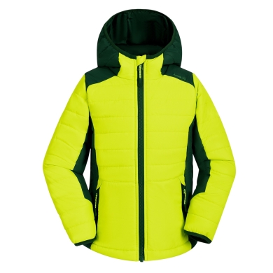 Kurtka puchowa Kamik Nell (całoroczna, wiatroszczelna, odblaskowa) żółto-zielona dla chłopców